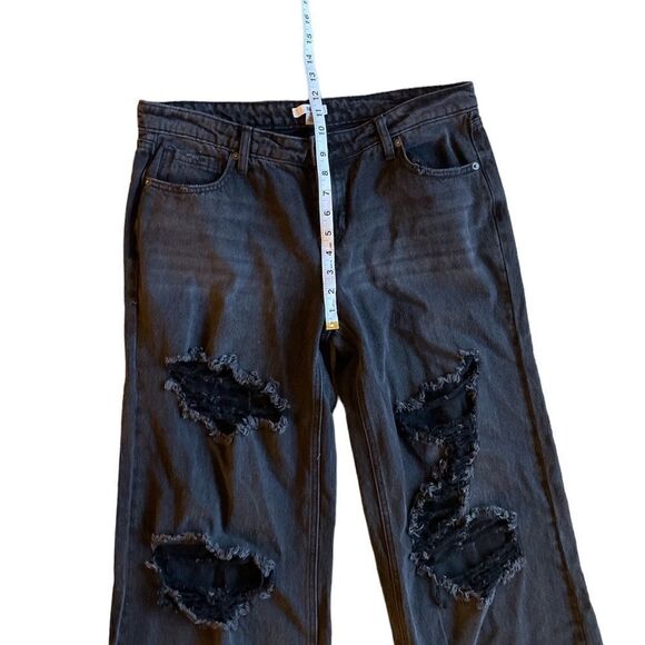 BP Destroyed Wide Leg Distressed Jeans Size 31 NWOT - Picture 10 of 13